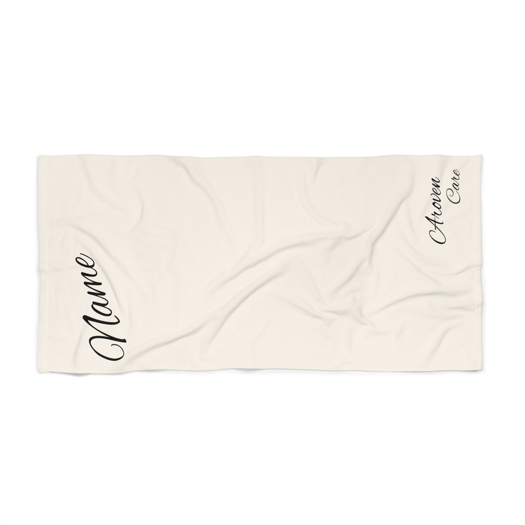 Personalized Script Beach Towel – Custom Name Monogram Coastal Towel