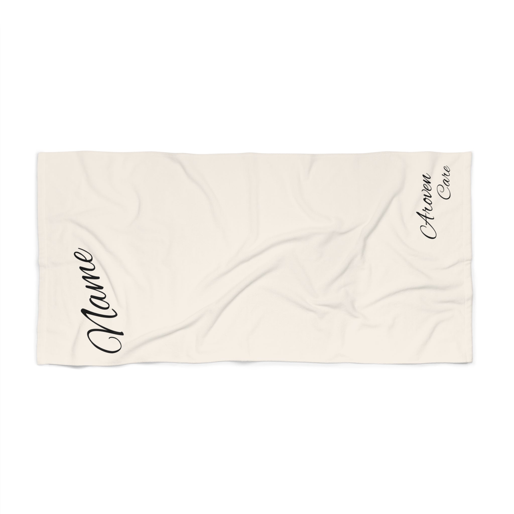 Personalized Script Beach Towel – Custom Name Monogram Coastal Towel