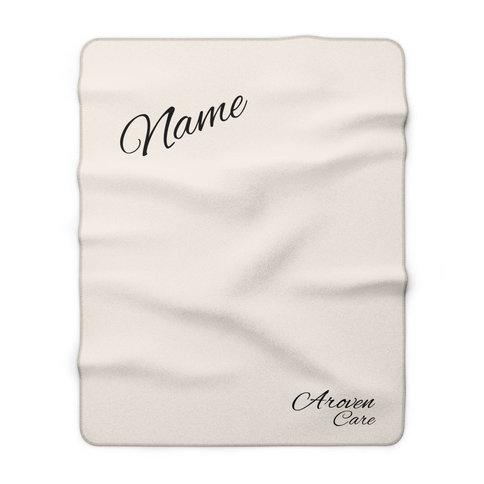 Personalized Sherpa Blanket — Cozy Fleece Throw with Custom Name