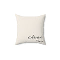 Aroven Care Script Accent Pillow — Elegant Decorative Throw Pillow