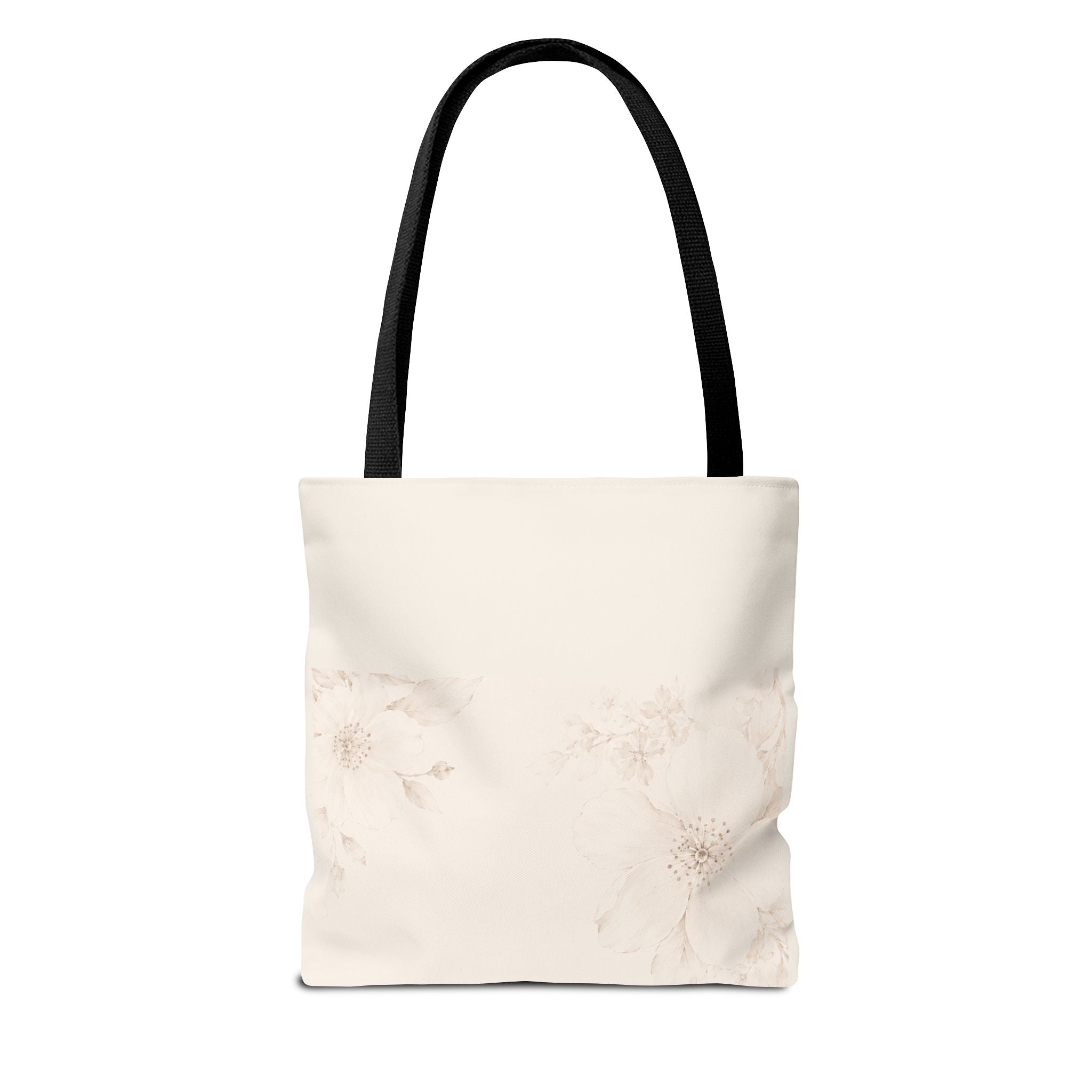 Personalized Floral Name Tote Bag – Custom Monogram Canvas Tote for Everyday Use