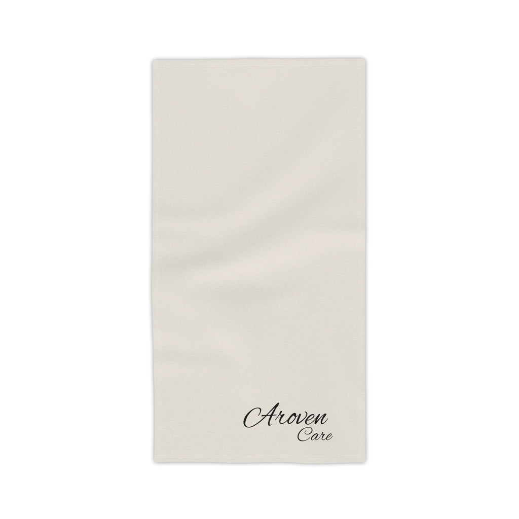 Aroven Care Beach Towel – Minimal Script Logo Cotton Beach Towel