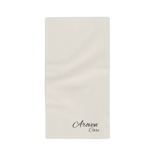 Aroven Care Beach Towel – Minimal Script Logo Cotton Beach Towel