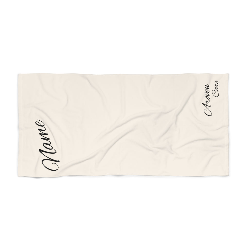 Personalized Script Beach Towel – Custom Name Monogram Coastal Towel