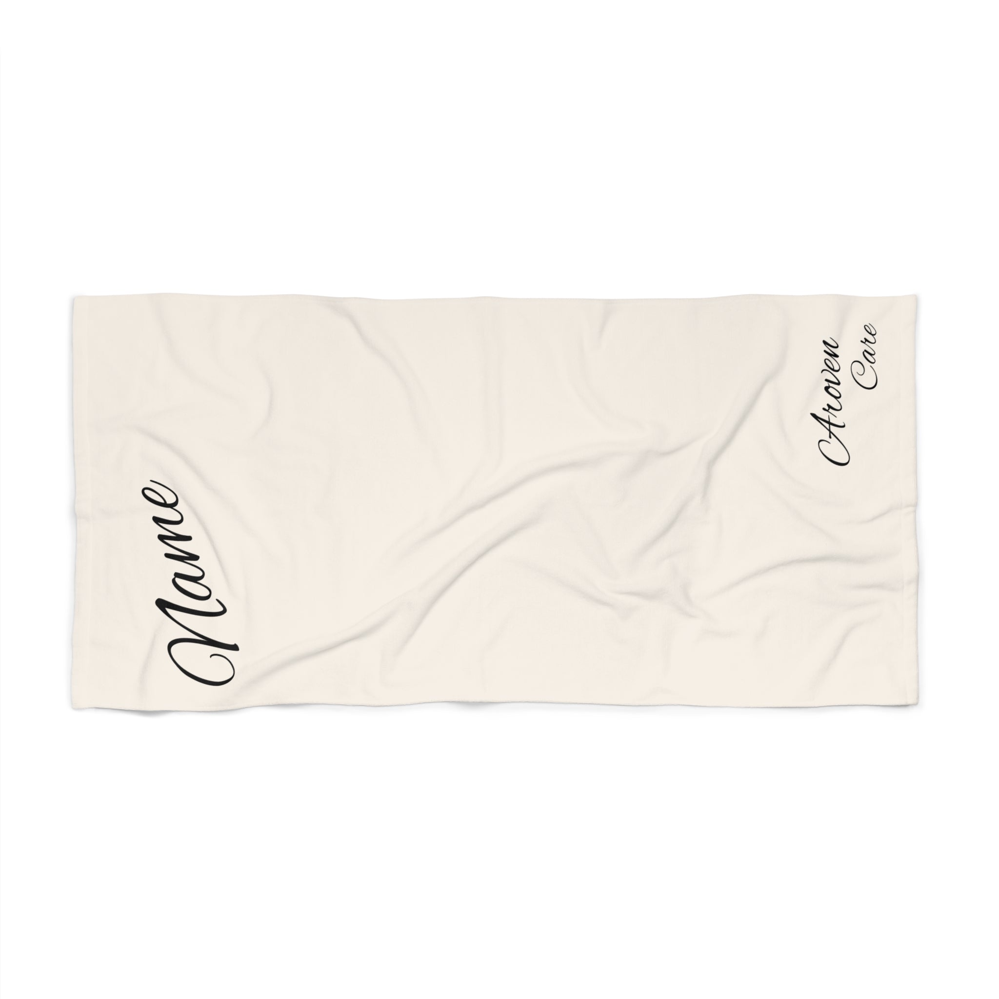 Personalized Script Beach Towel – Custom Name Monogram Coastal Towel