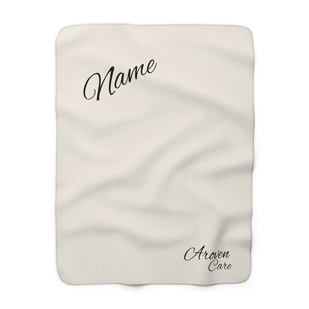 Personalized Sherpa Blanket — Cozy Fleece Throw with Custom Name
