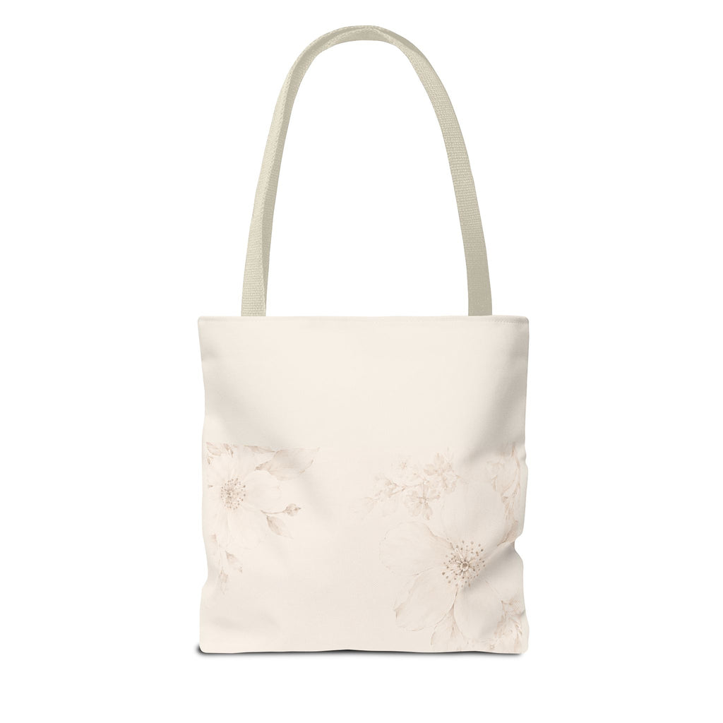 Personalized Floral Name Tote Bag – Custom Monogram Canvas Tote for Everyday Use