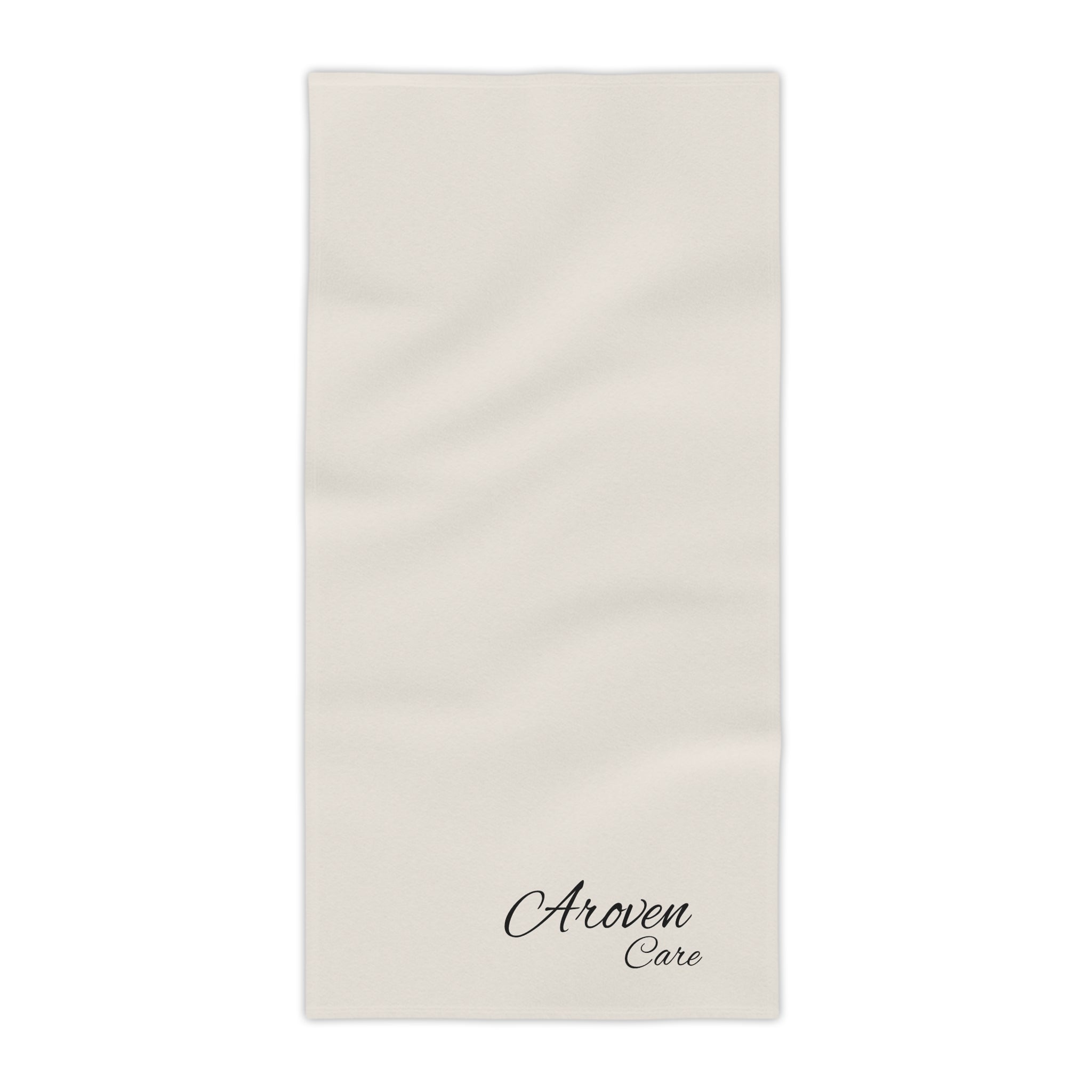 Aroven Care Beach Towel – Minimal Script Logo Cotton Beach Towel