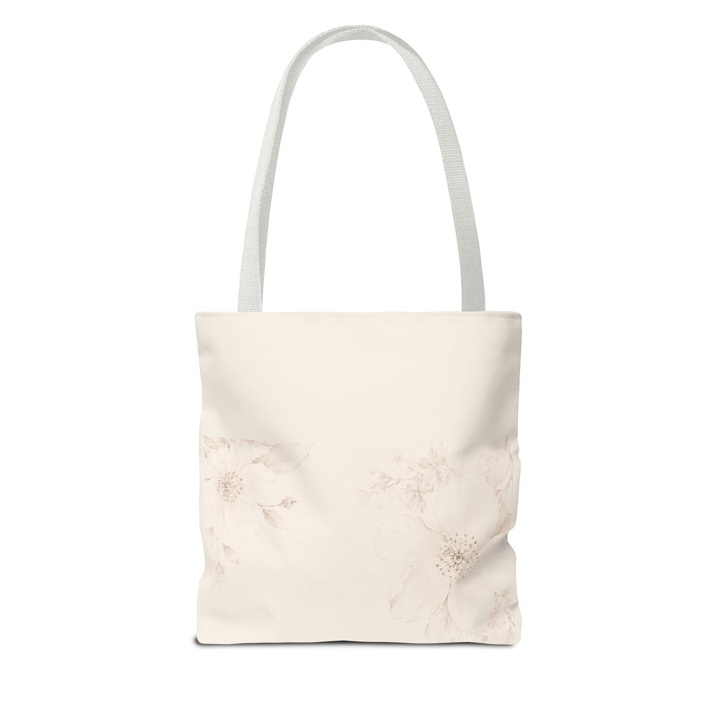 Personalized Floral Name Tote Bag – Custom Monogram Canvas Tote for Everyday Use