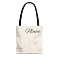 Personalized Floral Name Tote Bag – Custom Monogram Canvas Tote for Everyday Use