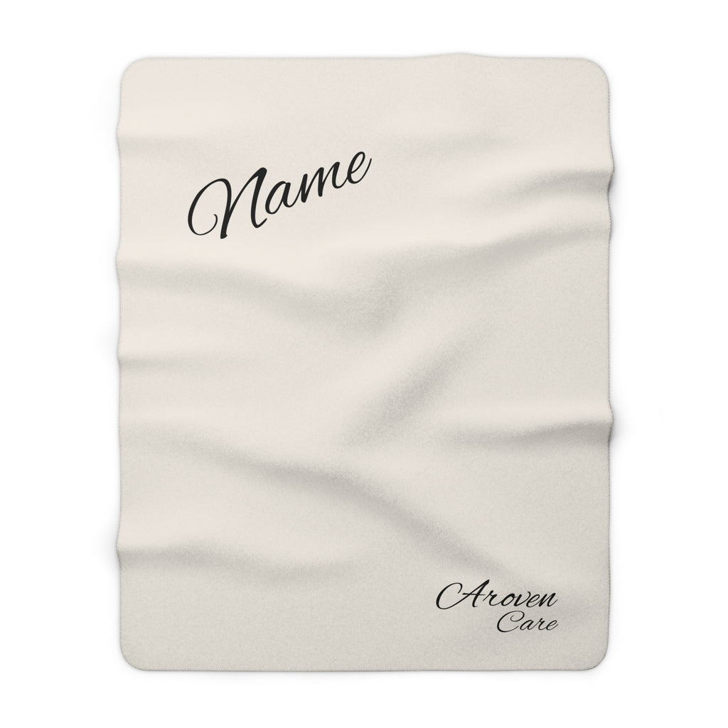 Personalized Sherpa Blanket — Cozy Fleece Throw with Custom Name