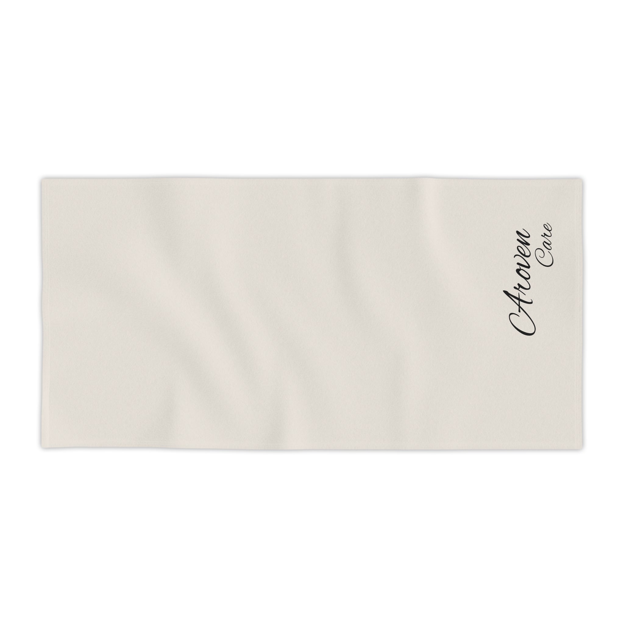 Aroven Care Beach Towel – Minimal Script Logo Cotton Beach Towel