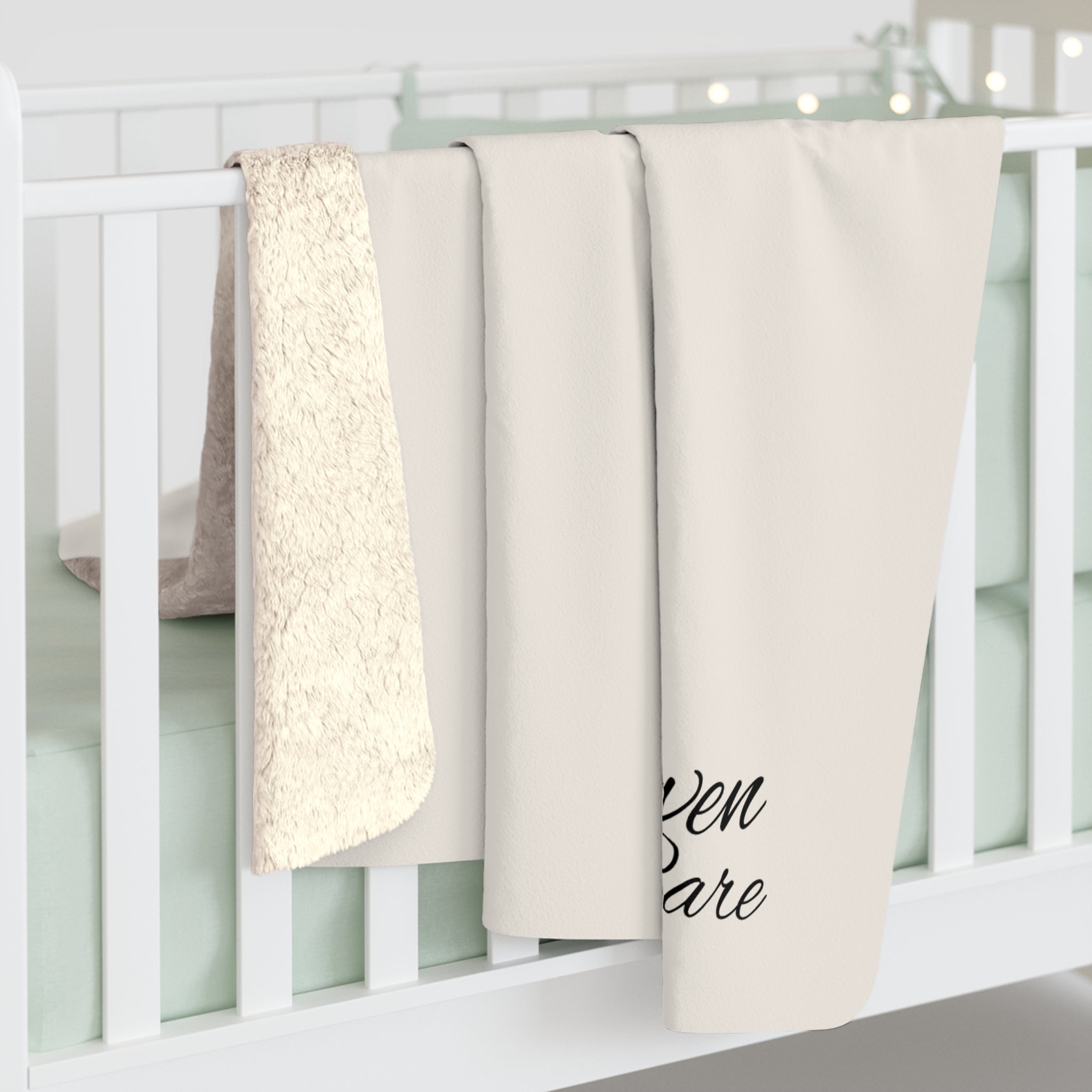 Personalized Sherpa Blanket — Cozy Fleece Throw with Custom Name