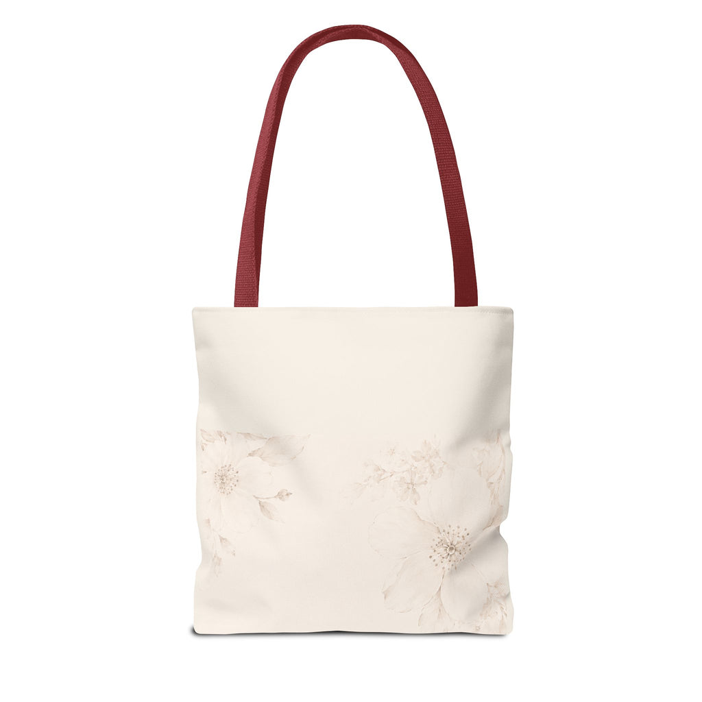 Personalized Floral Name Tote Bag – Custom Monogram Canvas Tote for Everyday Use