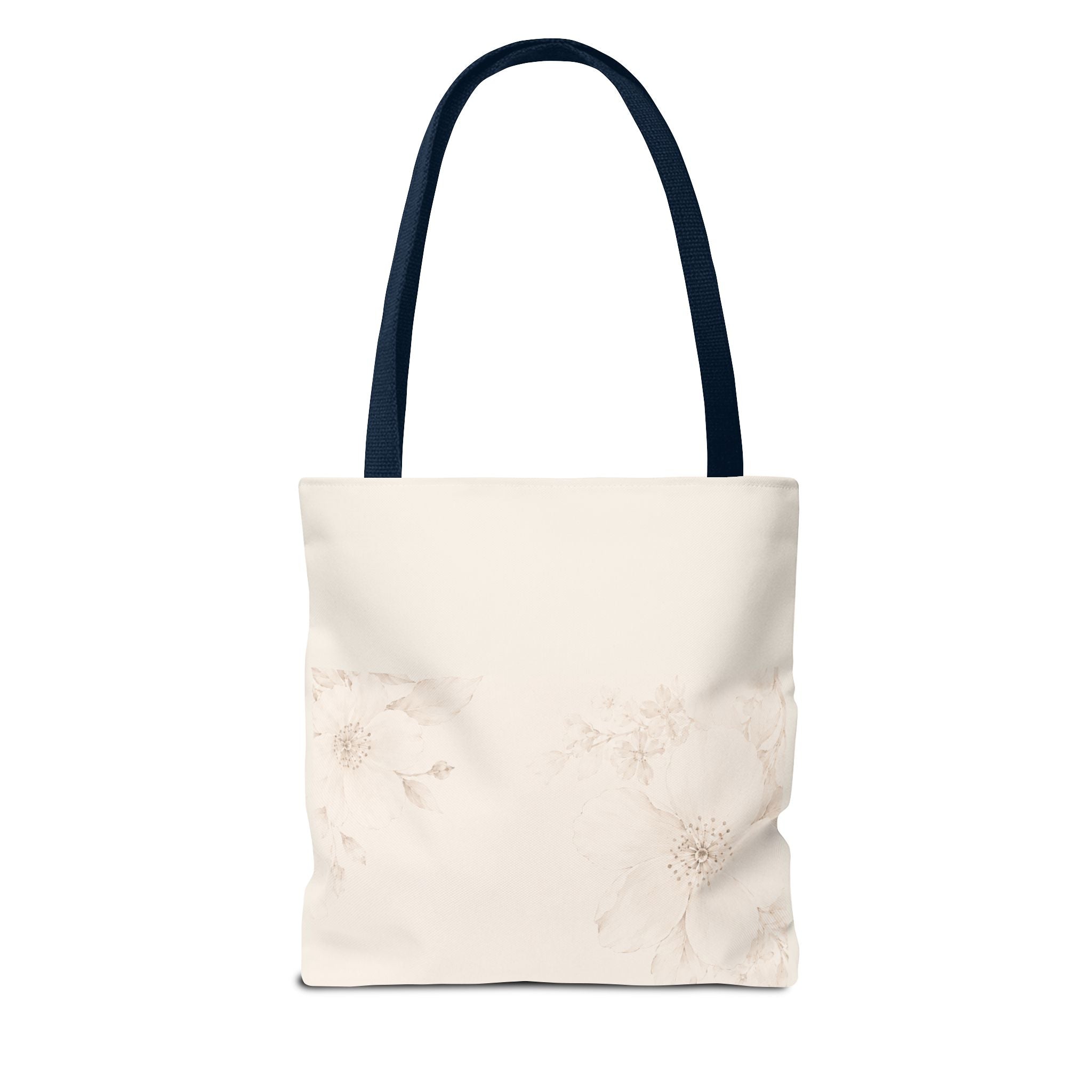 Personalized Floral Name Tote Bag – Custom Monogram Canvas Tote for Everyday Use