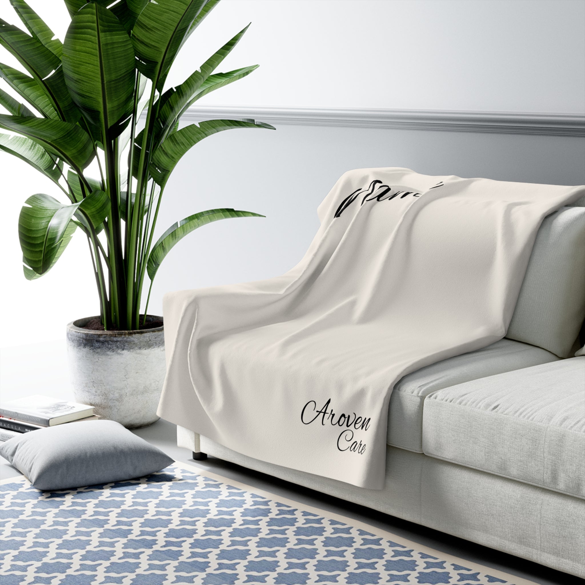 Personalized Sherpa Blanket — Cozy Fleece Throw with Custom Name